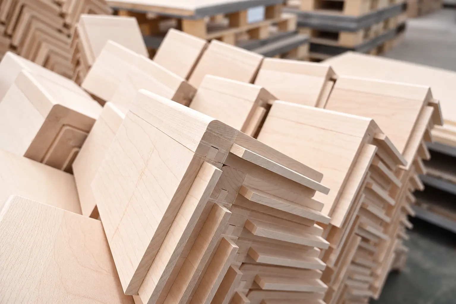 Precision Machined Maple Panels In Workshop