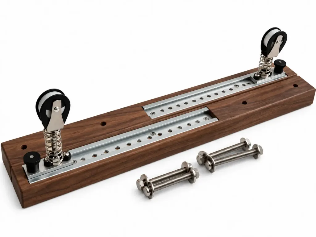 Walnut Wood Mechanical Jig With Pulley Rails