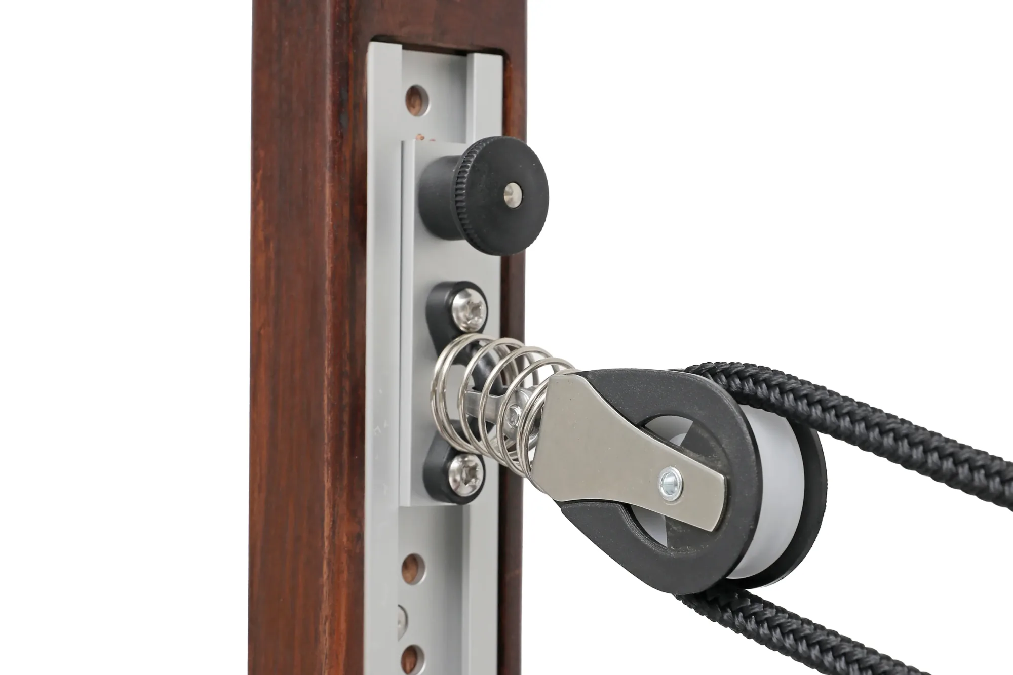 Walnut Wood Pilates Reformer Rope Pulley System
