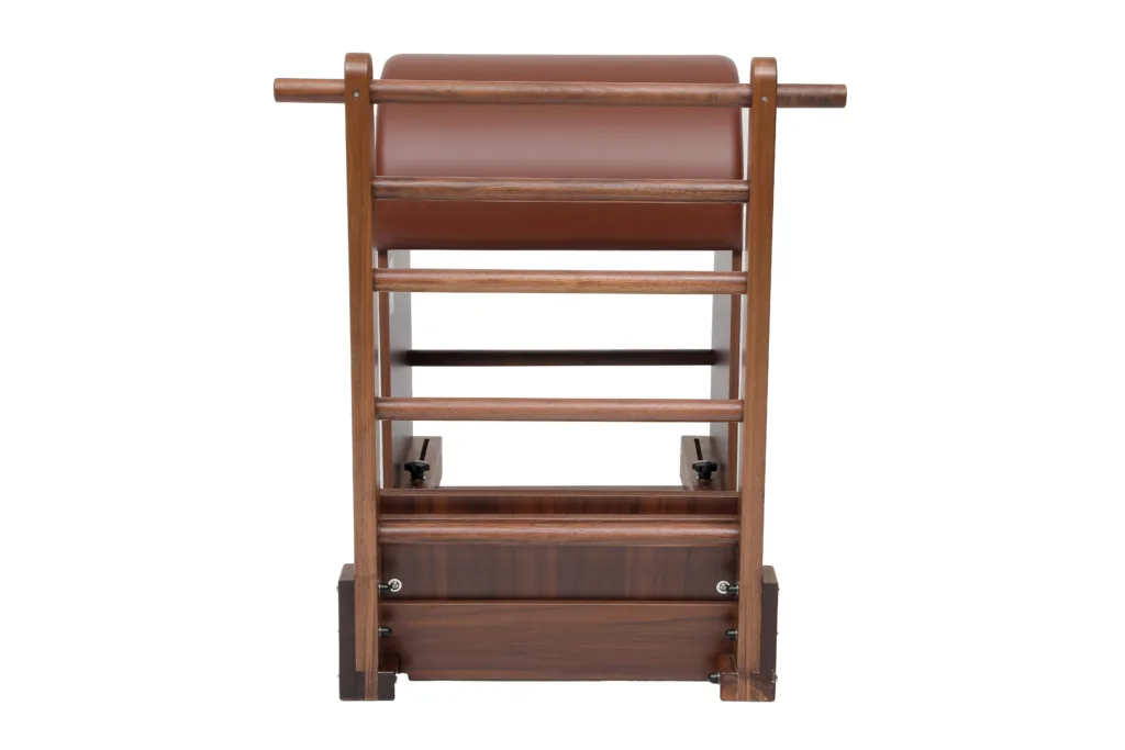 Walnut Wood Pilates Ladder Barrel Front View