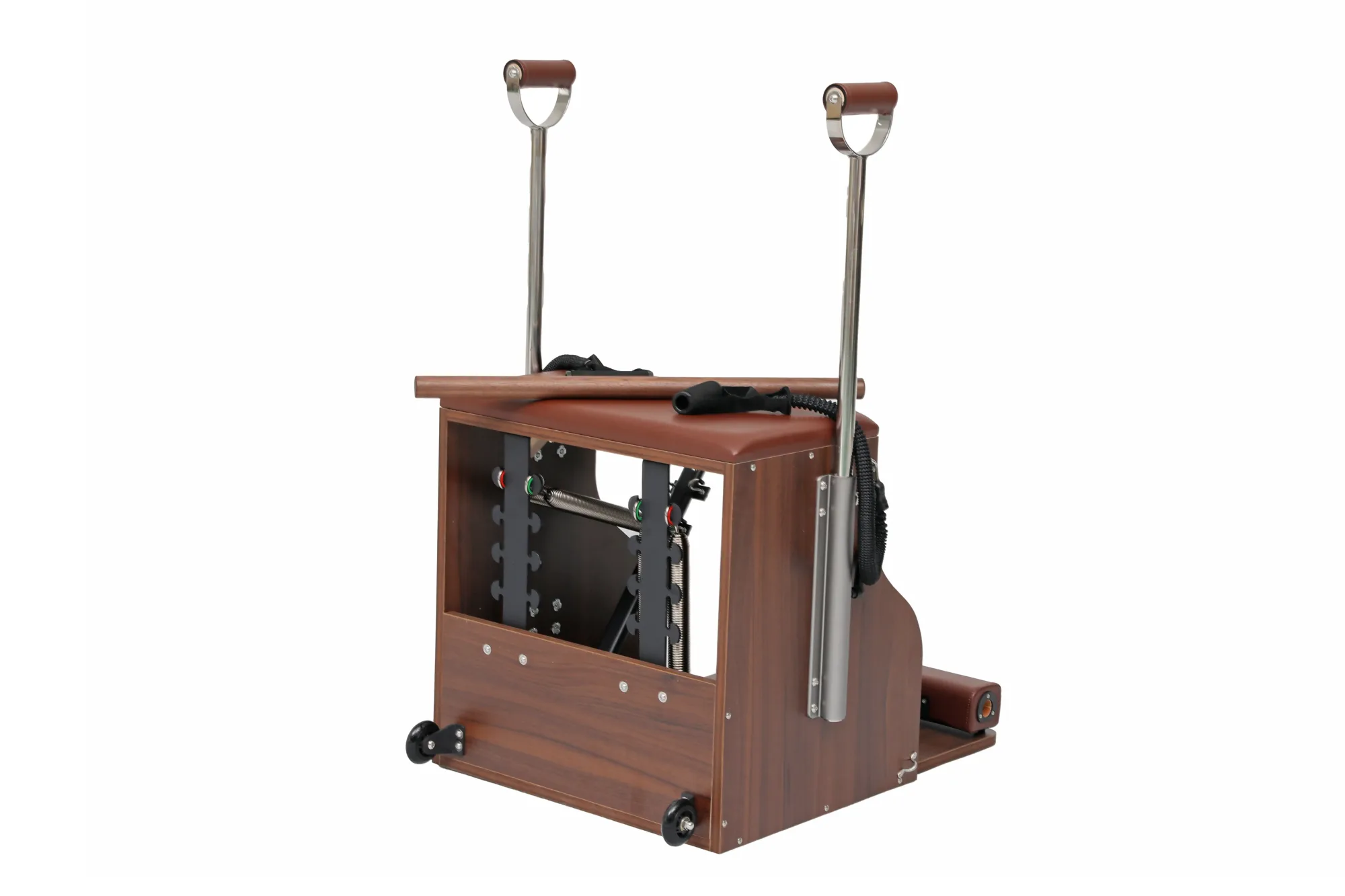 Walnut Wood Pilates Wunda Chair Perspective View