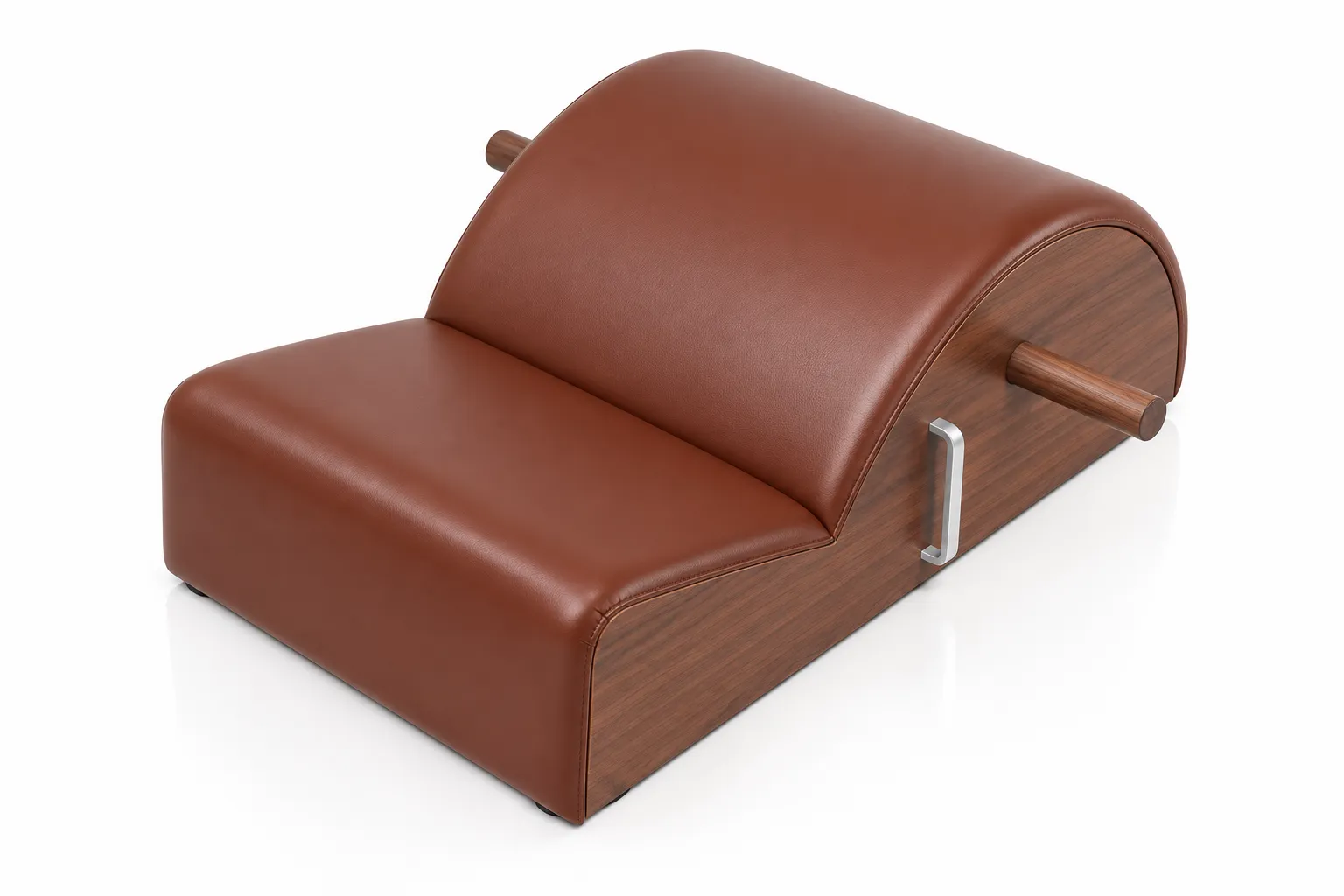 Walnut And Leather Pilates Barrel