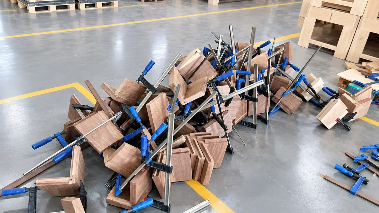Clamped Wood Joinery Workshop