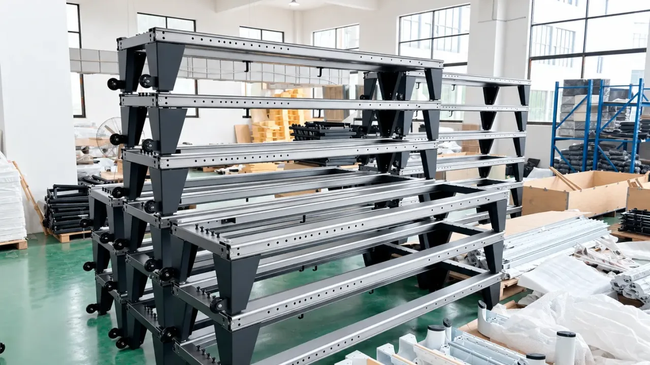 Modern Industrial Rack Assembly Workshop